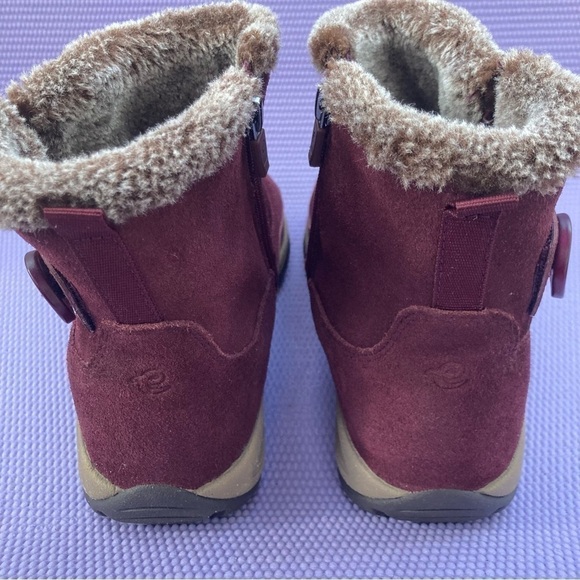 Easy Spirit Excel Cold Weather BOOTIES. Water Resistant Mauve Suede Zip Up 9.5ww - Picture 4 of 9